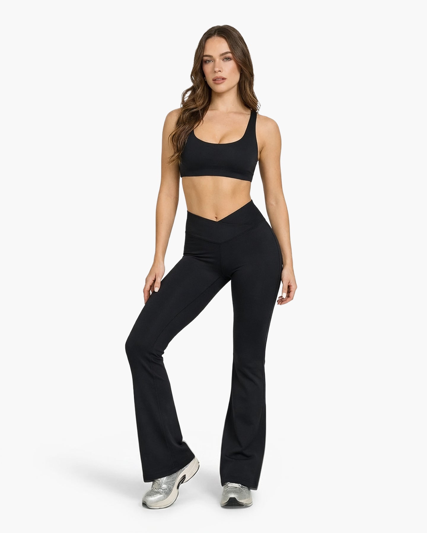 EveryMove™ V-Waist Flared Leggings | Jet Black