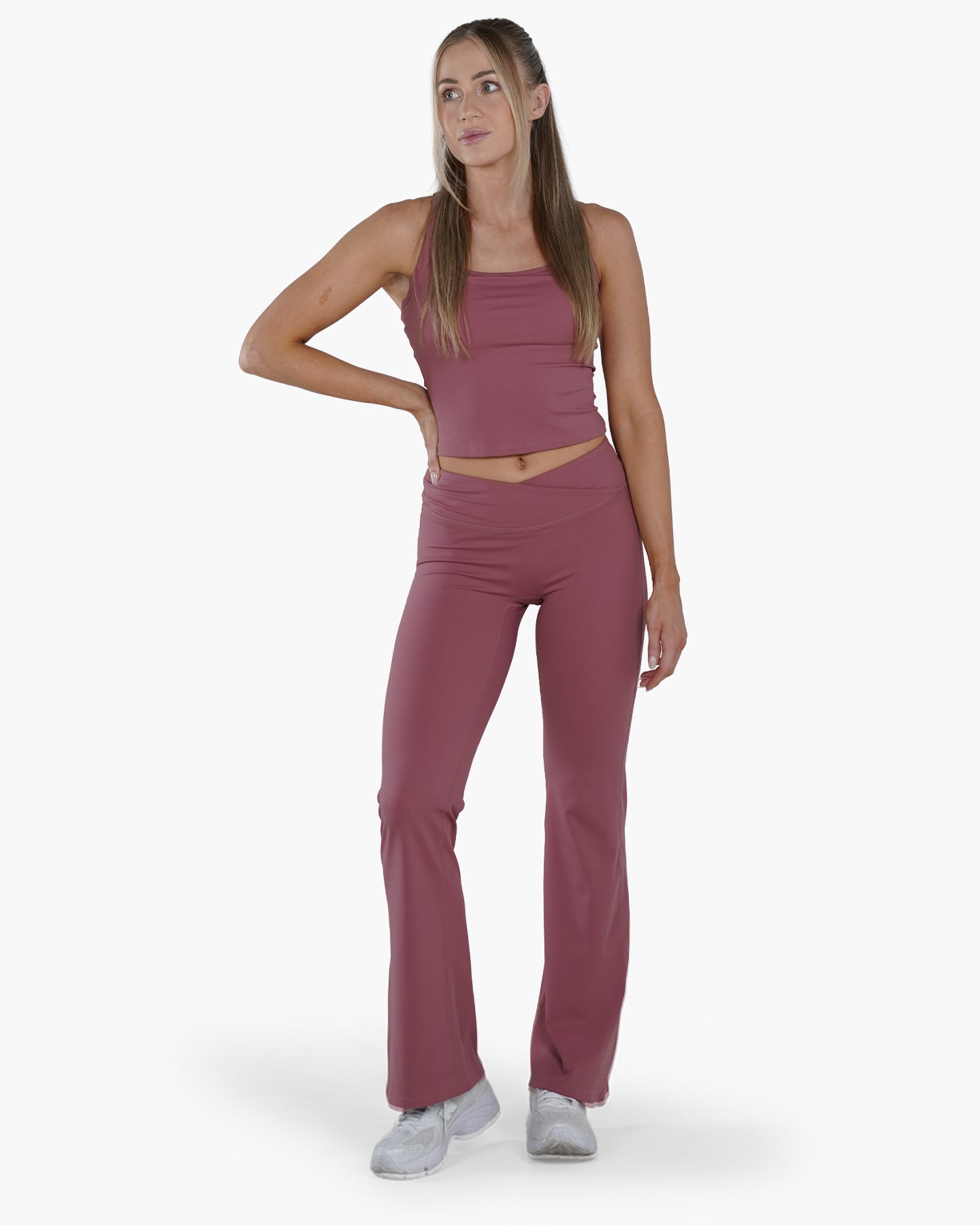 EveryMove™ V-Waist Flared Leggings | Dusty Pink
