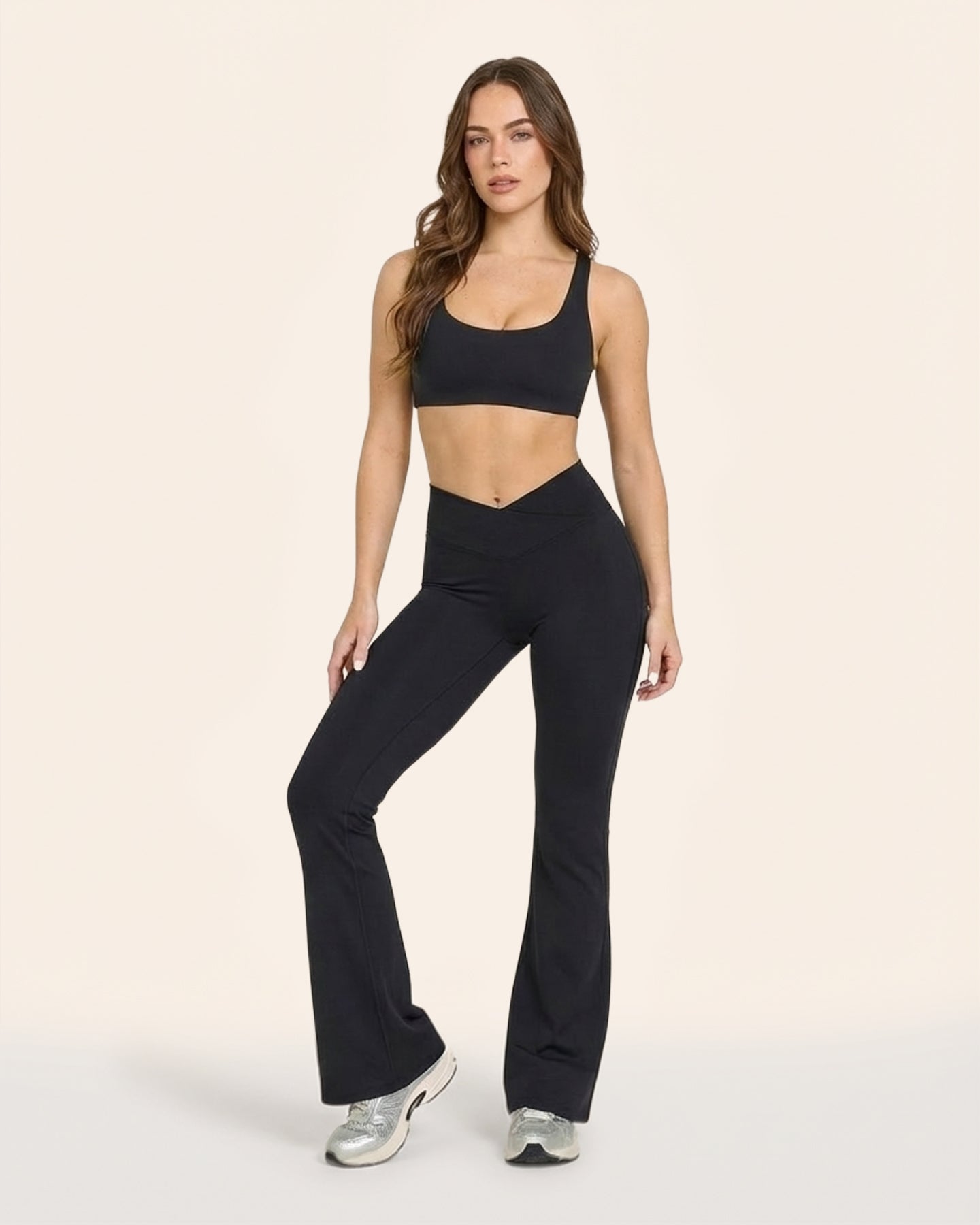 EveryMove™ V-Waist Flared Leggings | Jet Black