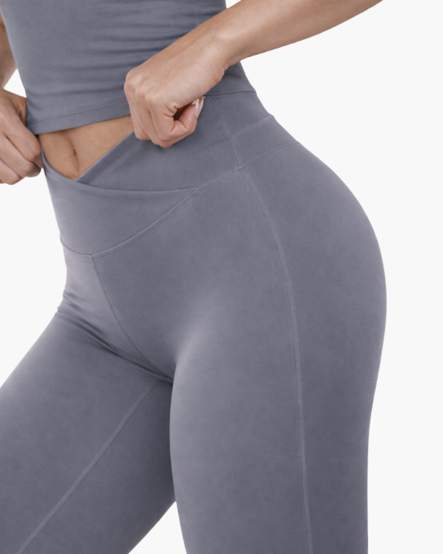 EveryMove™ V Waist Flared Leggings | Stone Grey