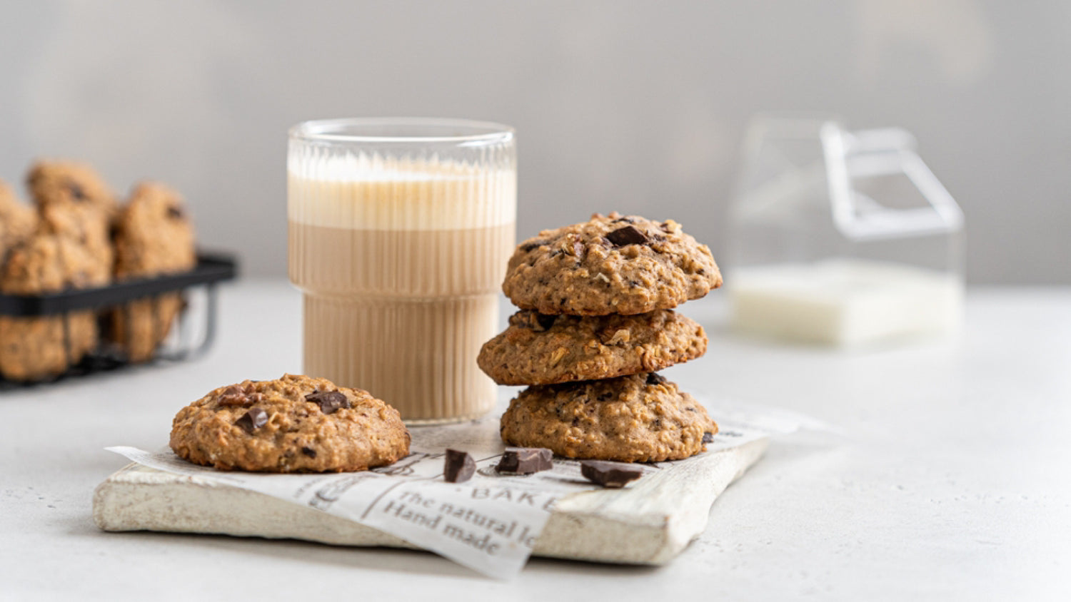 Chocolate Whey Protein Oatmeal Cookies