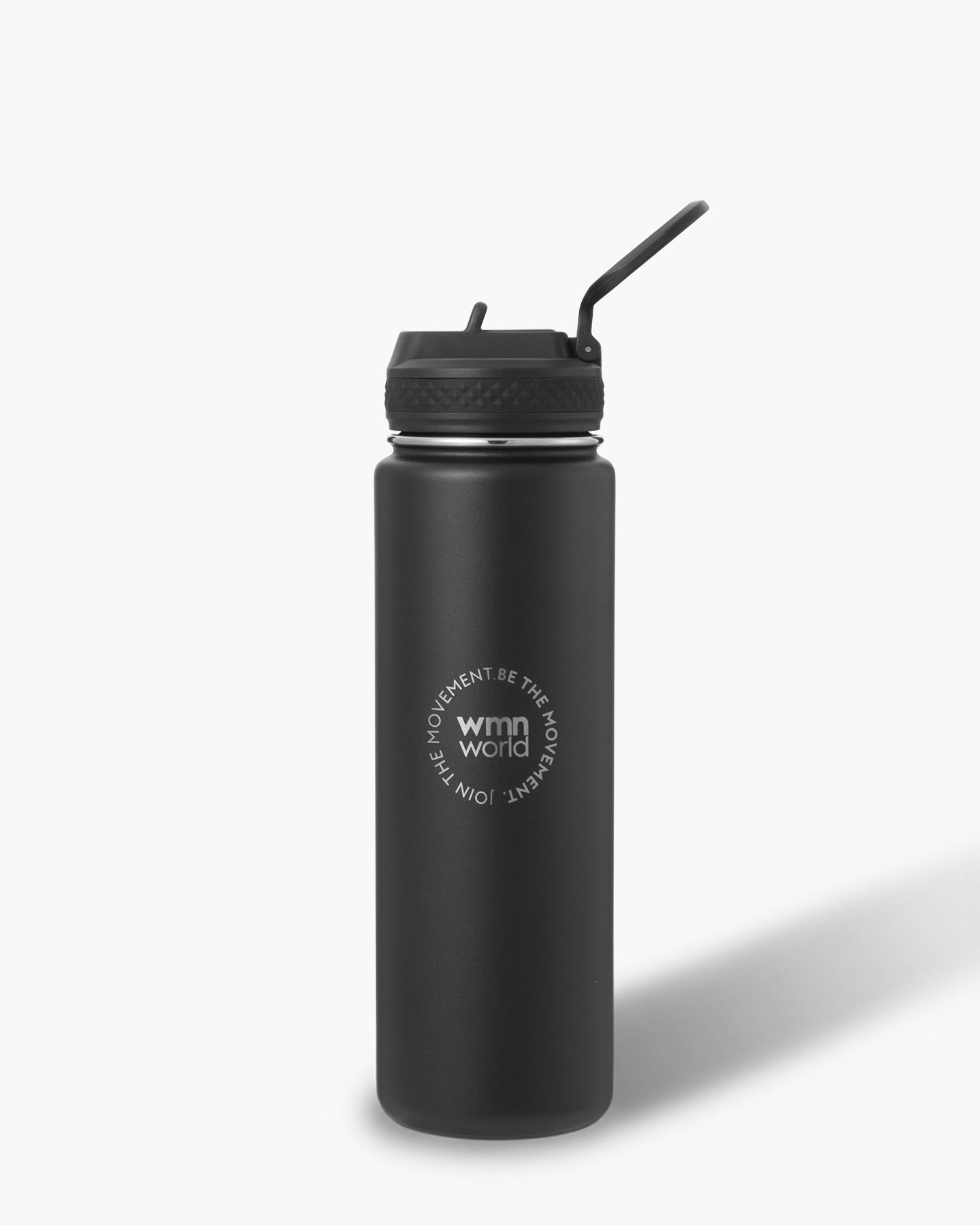 Insulated Straw Water Bottle 700ml | Black