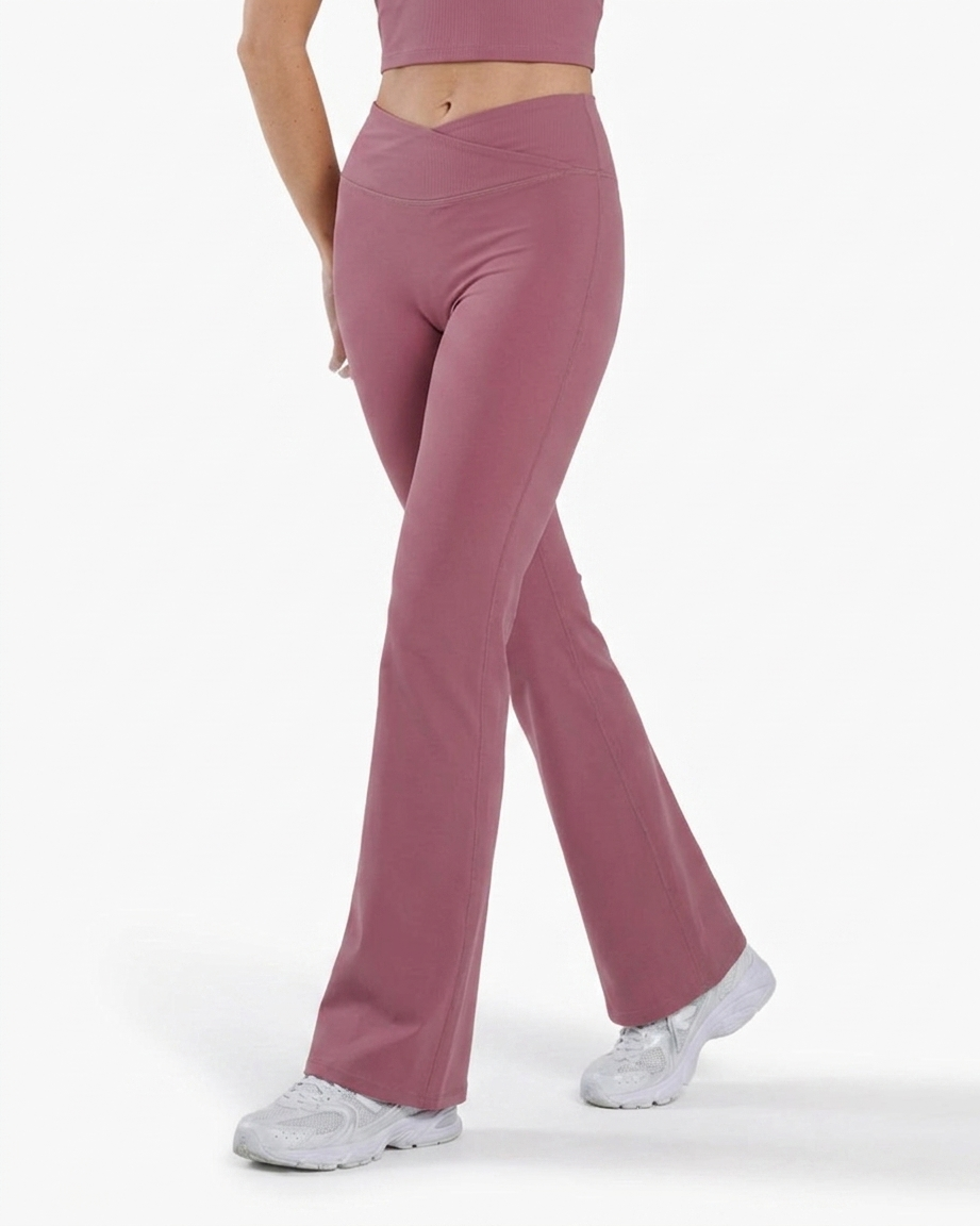 EveryMove™ V-Waist Flared Leggings | Dusty Pink