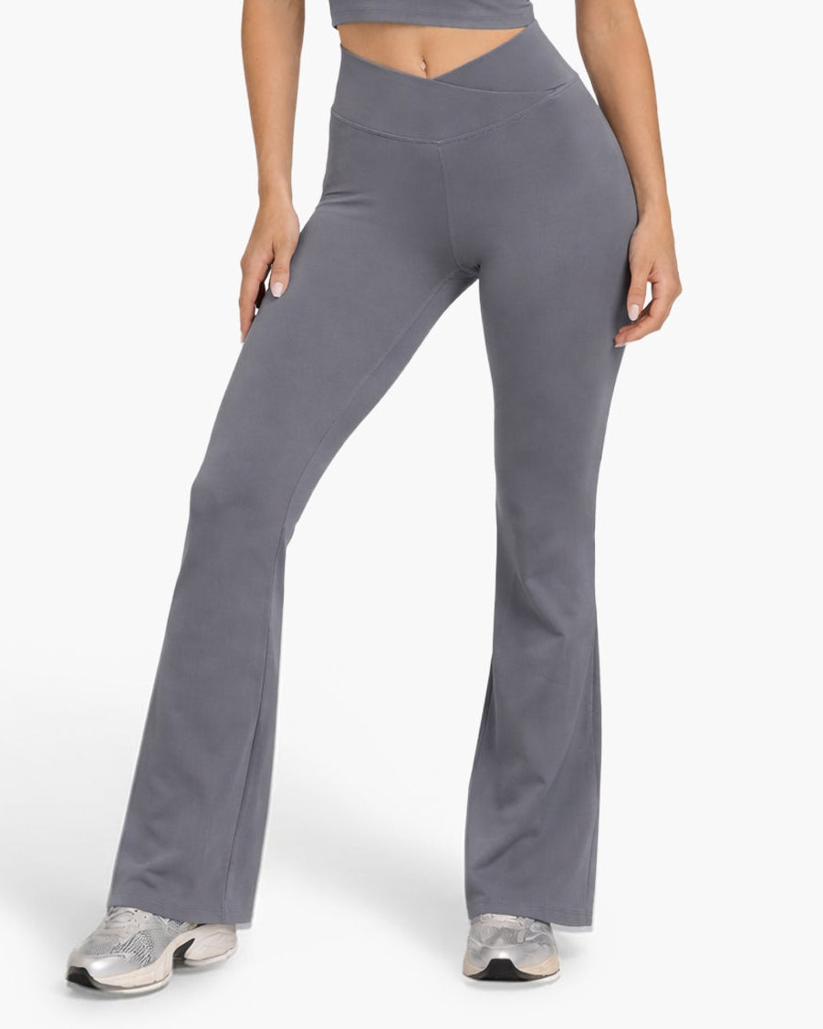 EveryMove™ V Waist Flared Leggings  | Stone Grey